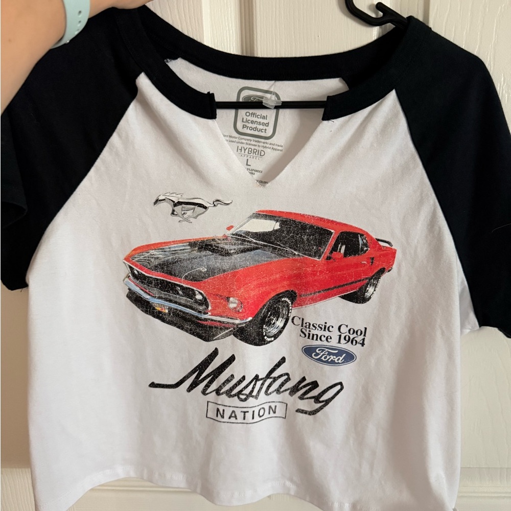 Ford Mustang T-Shirt - Red, Black & White